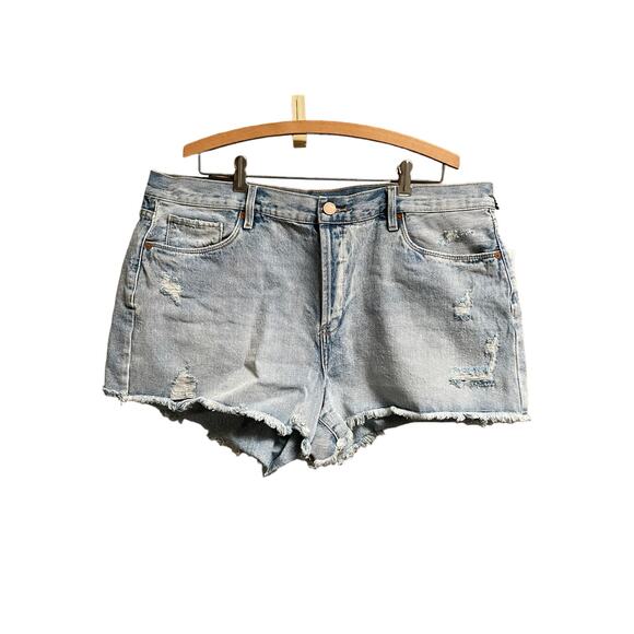 Blank NYC Denim Jean Shorts Cut Off Distressed Women’s Size 34”/‎ 18W - Picture 1 of 5